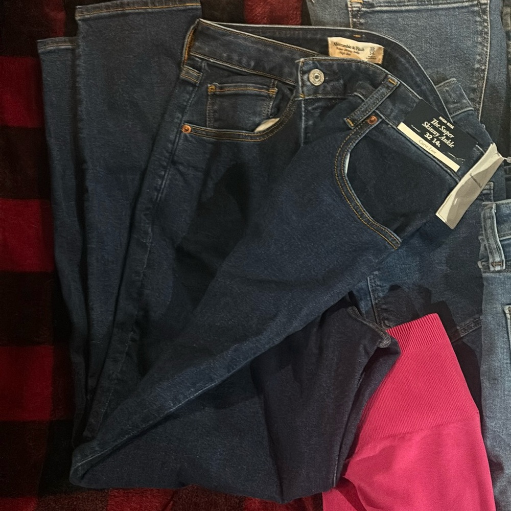 Abercrombie super skinny ankle curve love jeans 32 long